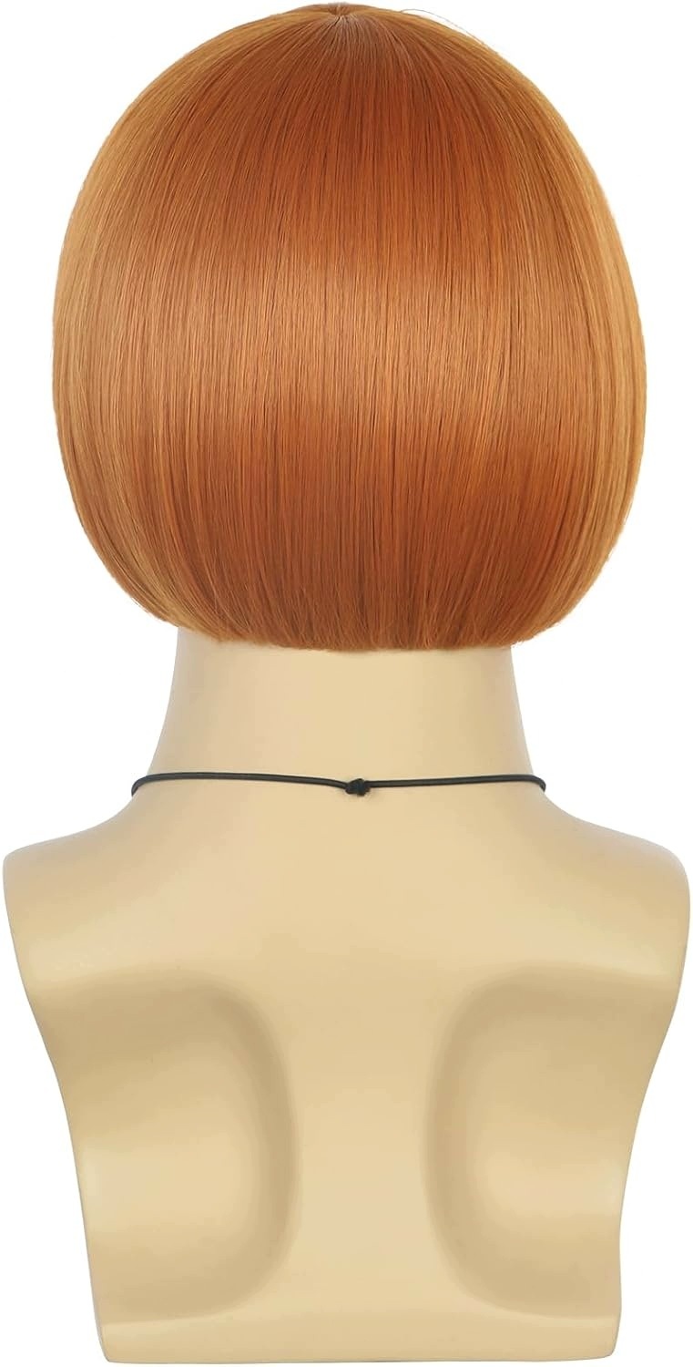 Pánská Blond Paruka Rovná Bob Retro Bowl Cut 60-70, Odolná