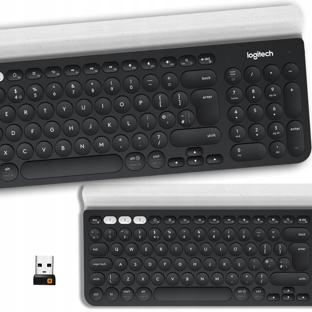 Klawiatura membranowa Logitech Multi-Device K780 | Bluetooth | Czarna