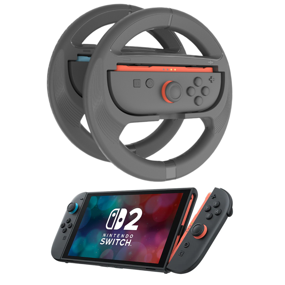IRIS Dwie kierownice do gry Mario Kart World na Nintendo Switch 2 czarne