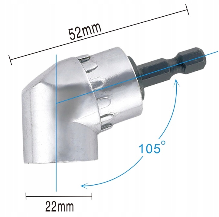 ADAPTER KĄTOWY PRZYSTAWKA UCHWYT NA WKRĘTARKĘ HEX Marka MTA