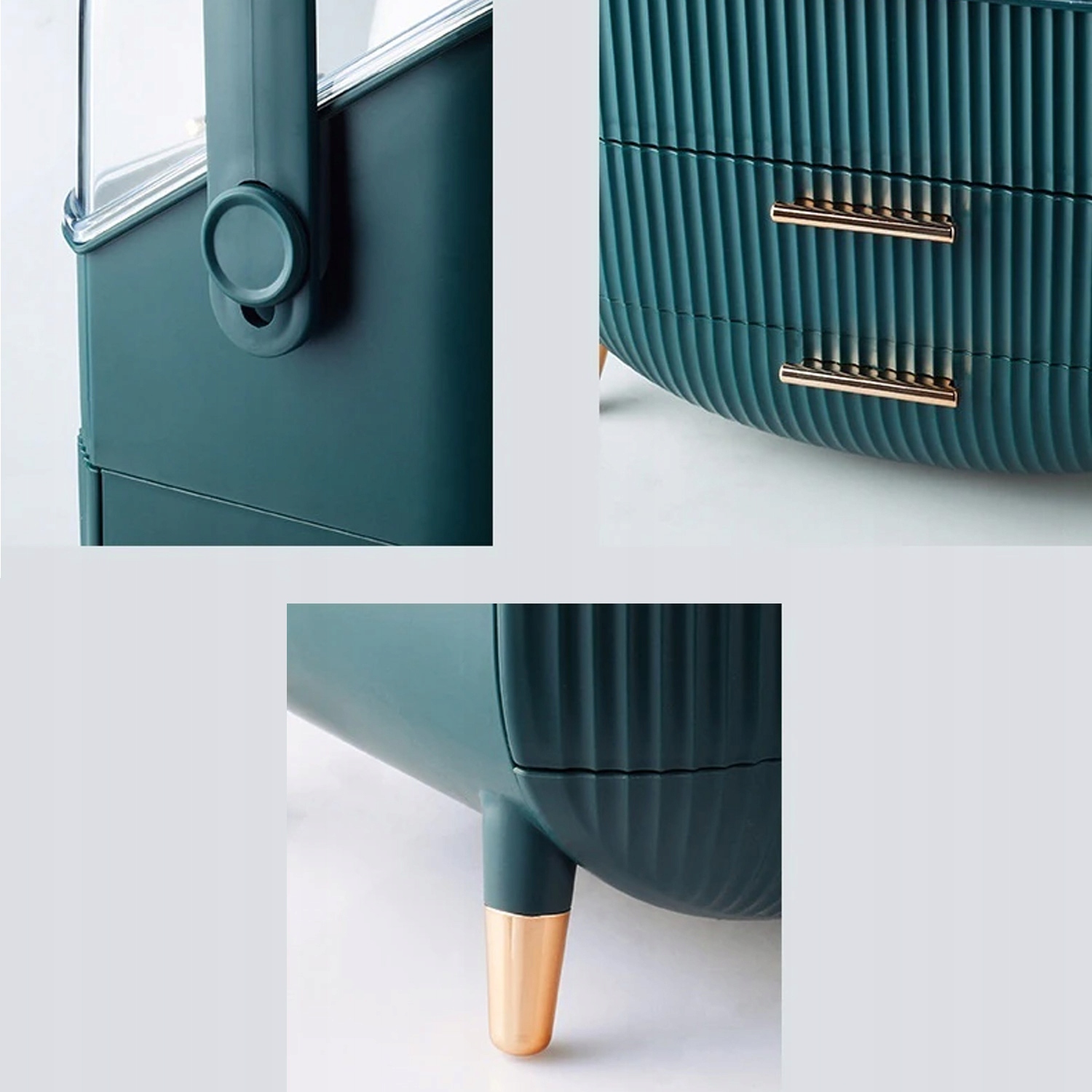 Szkatułka organizer kuferek z szufladami na kosmetyki biżuterię XXL Megan Cechy szuflady wielopoziomowa