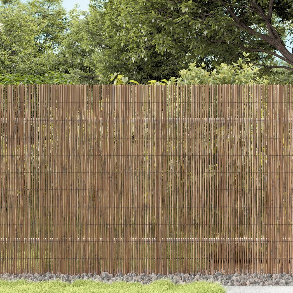 vidaXL Zahradní plot 600 x 100 cm rákos