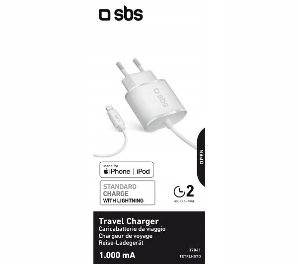 

Ładowarka sieciowa Sbs Lightning Tetrlhstd Biała