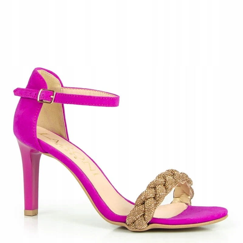 Laroni 3328 Sandály Lodičky Kůže Semiš Fuchsiová 39