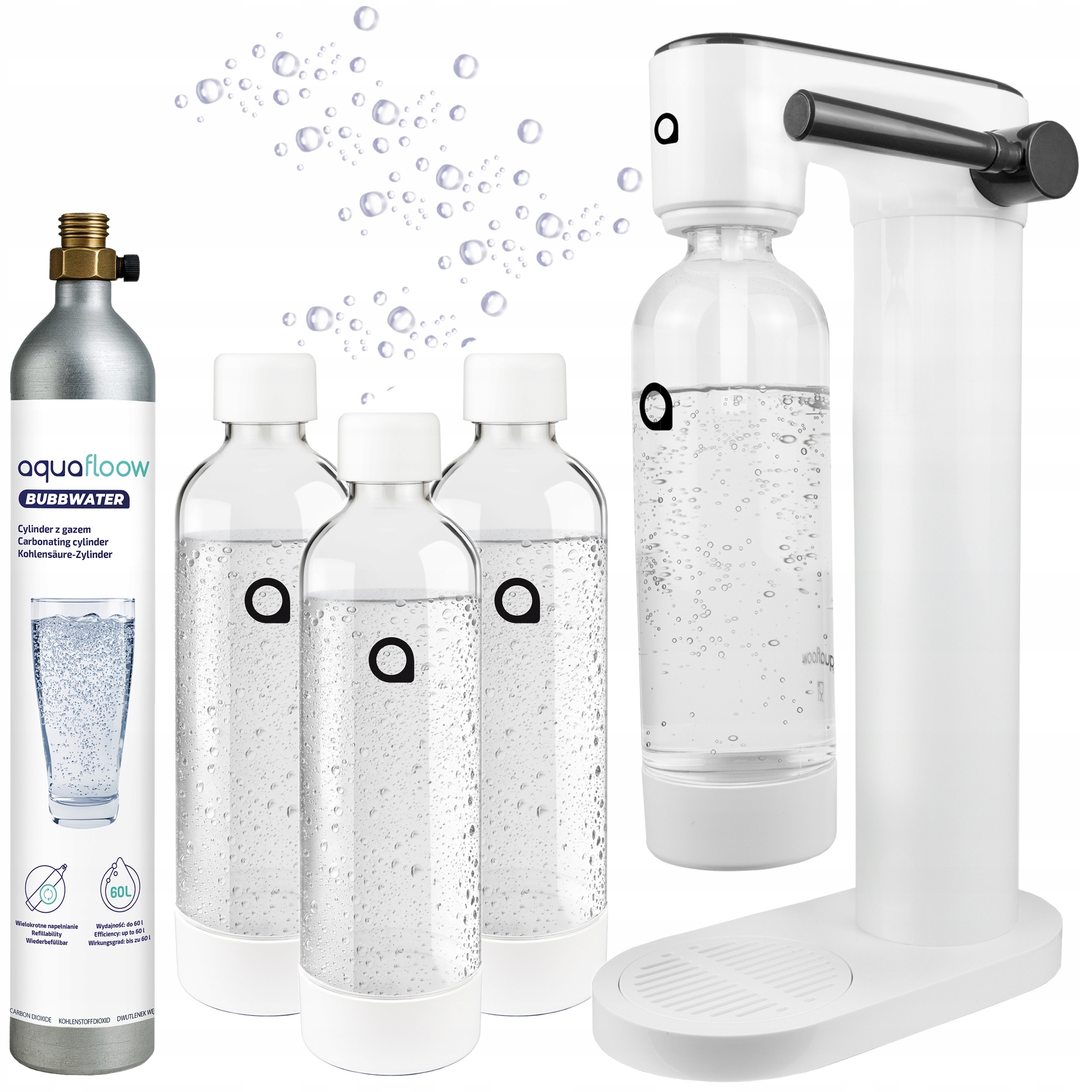 Výrobník Sody Aquafloow , lahev s CO2 3x Láhev Na Vodu