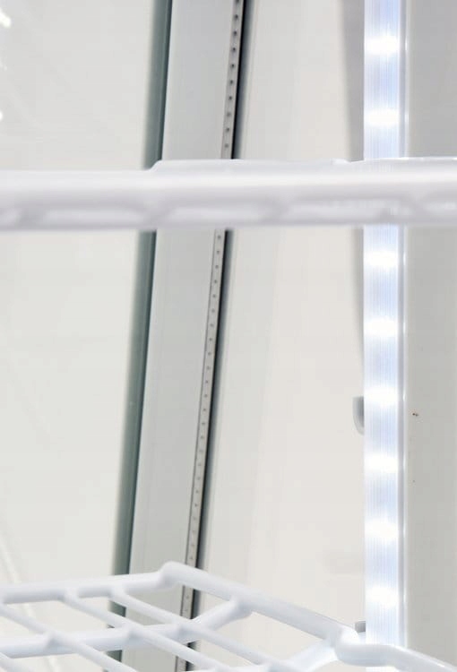 Witryna chłodnicza nastawna 100 litrów biała Klasa efektywności energetycznej brak klasy energetycznej