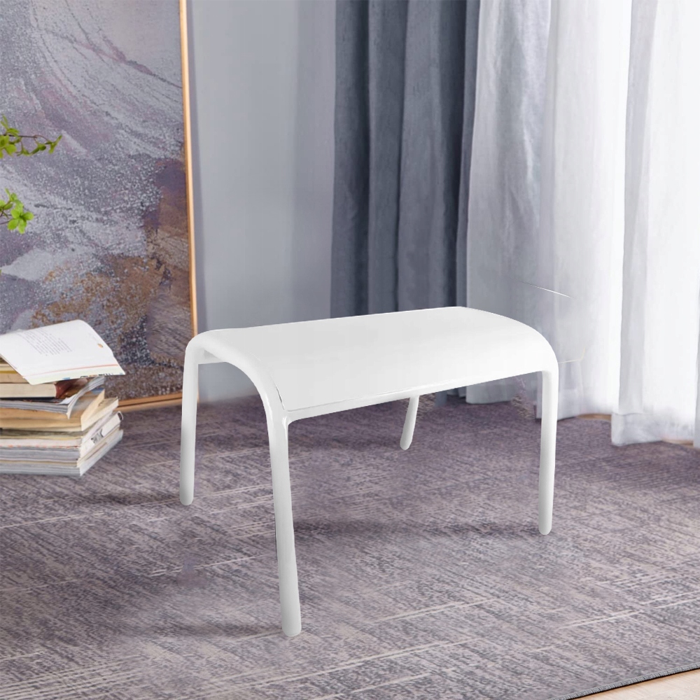 PODNÓŻEK STOŁEK SIEDZISKO TABORET METALOWY BIAŁY Stan opakowania oryginalne