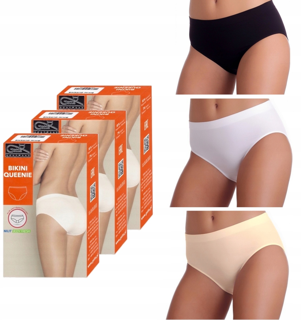 

Figi Gatta Bikini Queenie bezszwowe 3szt. - XXL