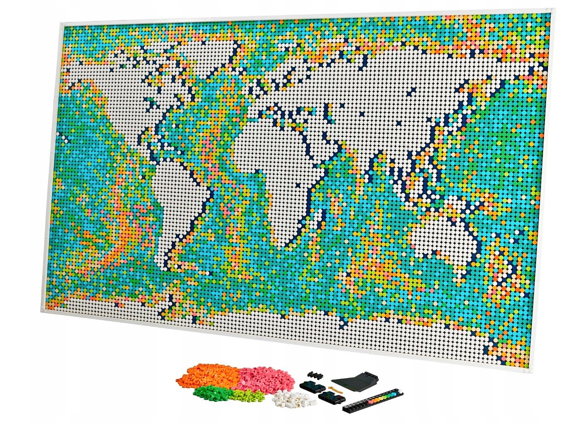 LEGO ART MAPA ŚWIATA 104x65 OBRAZ EAN (GTIN) 96144794