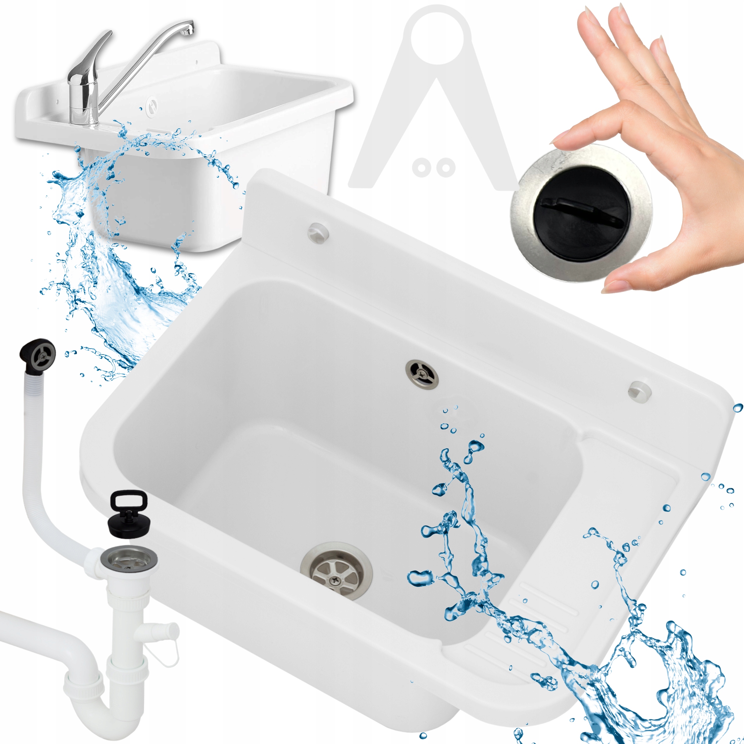 Technický Dřez Technický Nástěnný Dřez Komora Pro Prádelnu