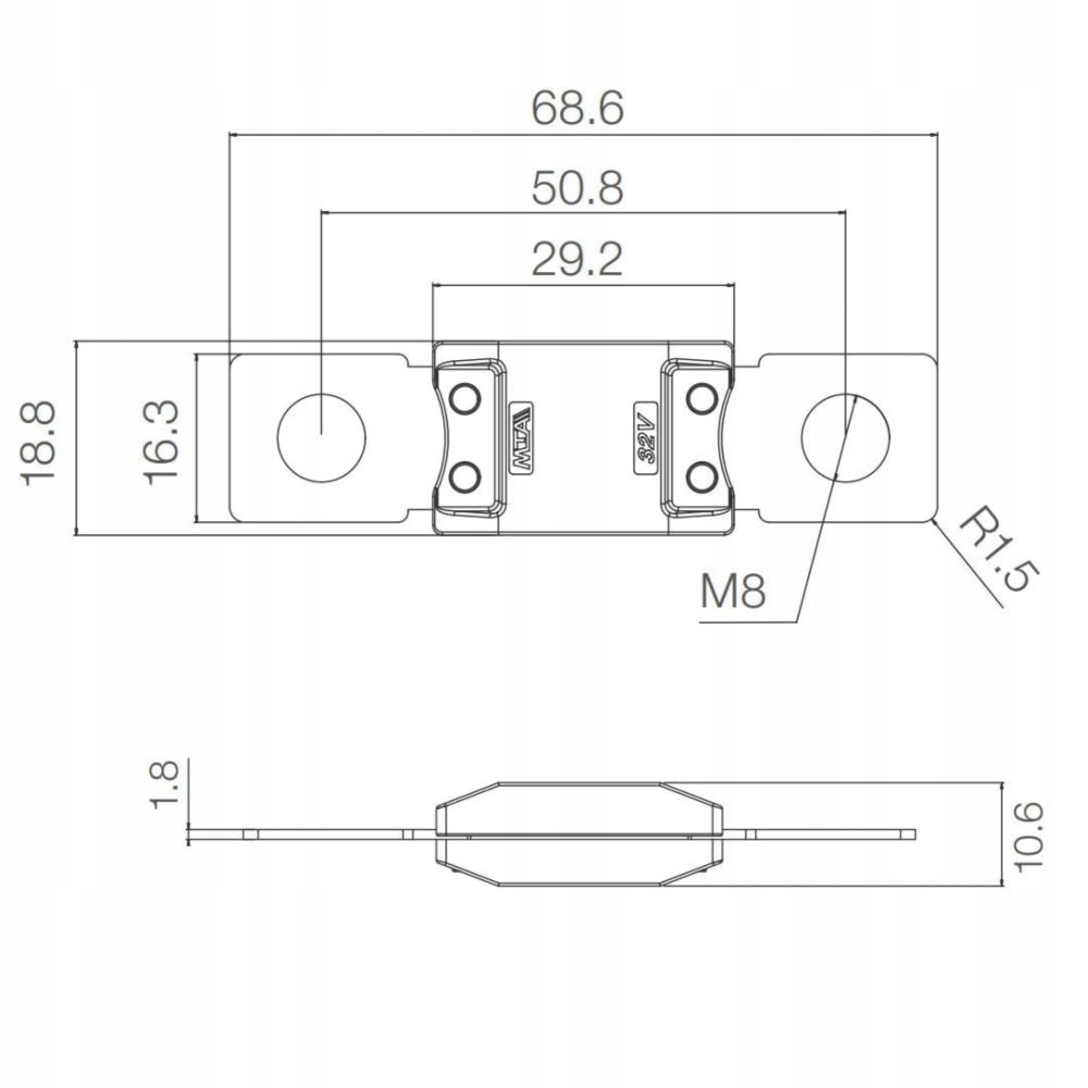 Bezpiecznik MegaVal 250A Marka e-connectors