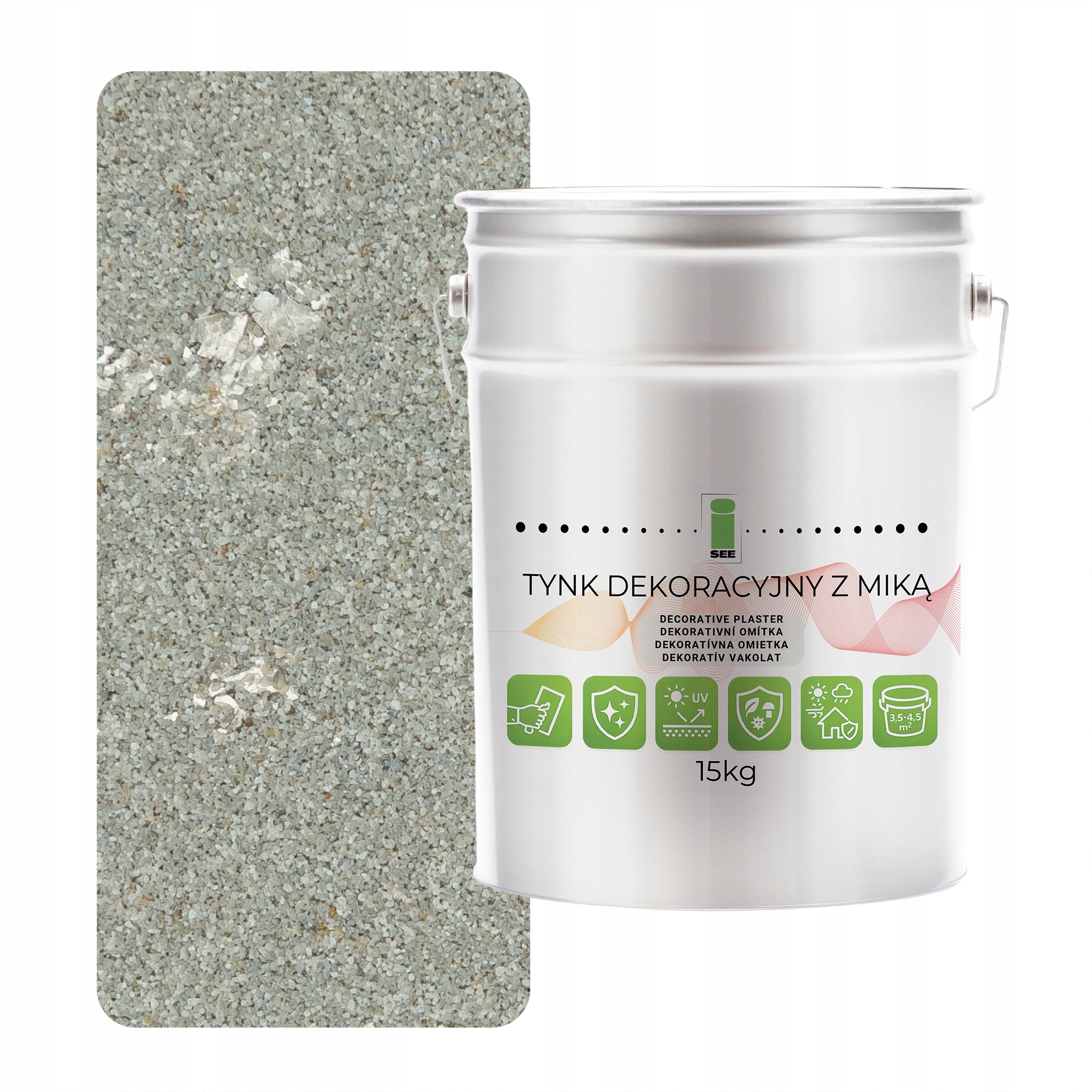 Dekorativní omítka s slídou šedá světlá Diamond Effect 15 kg Měnící se D901