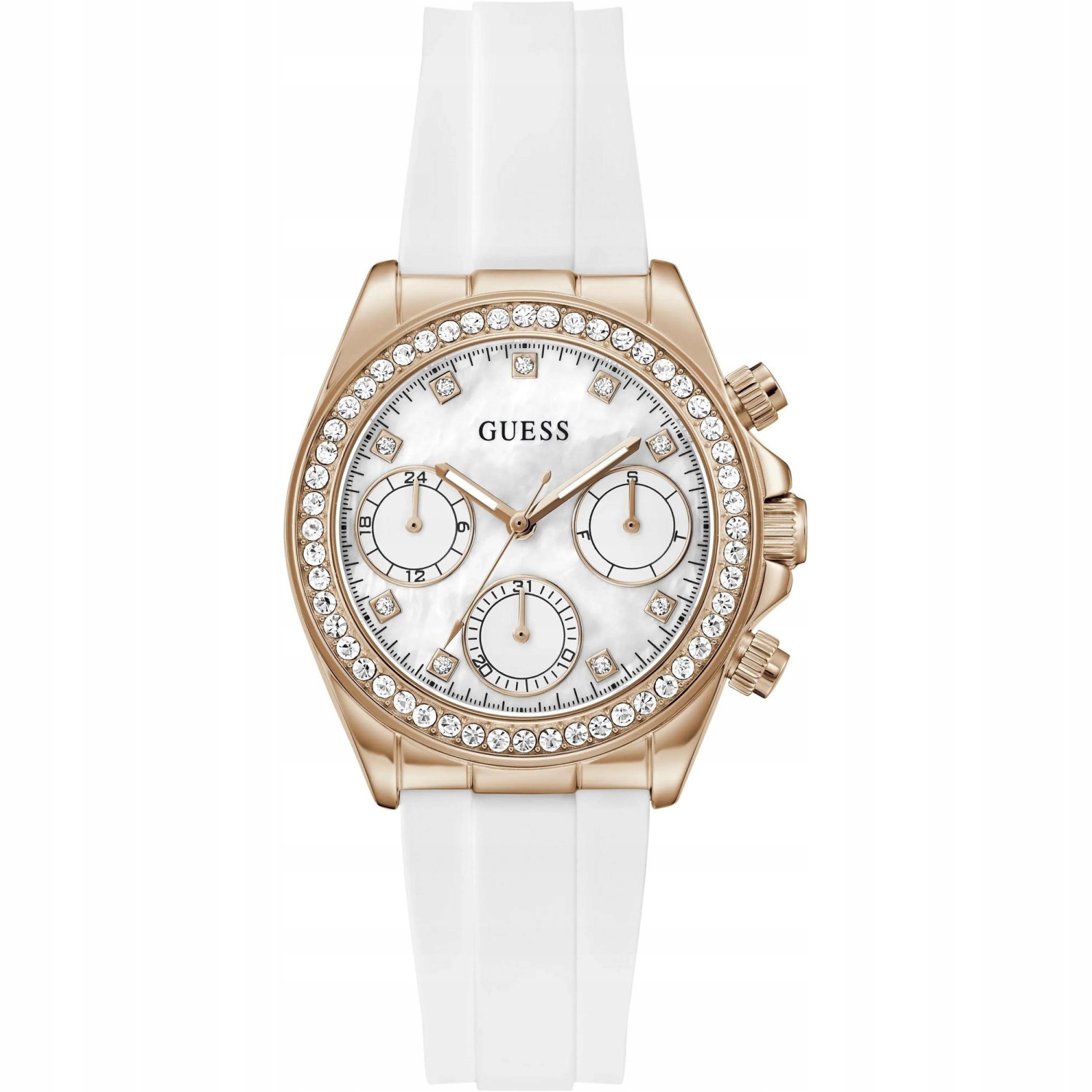 Dámské hodinky Guess GW1038L4 Zirkony bílé