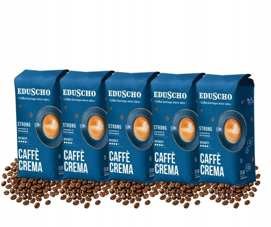 Levně Tchibo Eduscho Crema Strong sada Káva zrn 5x1kg