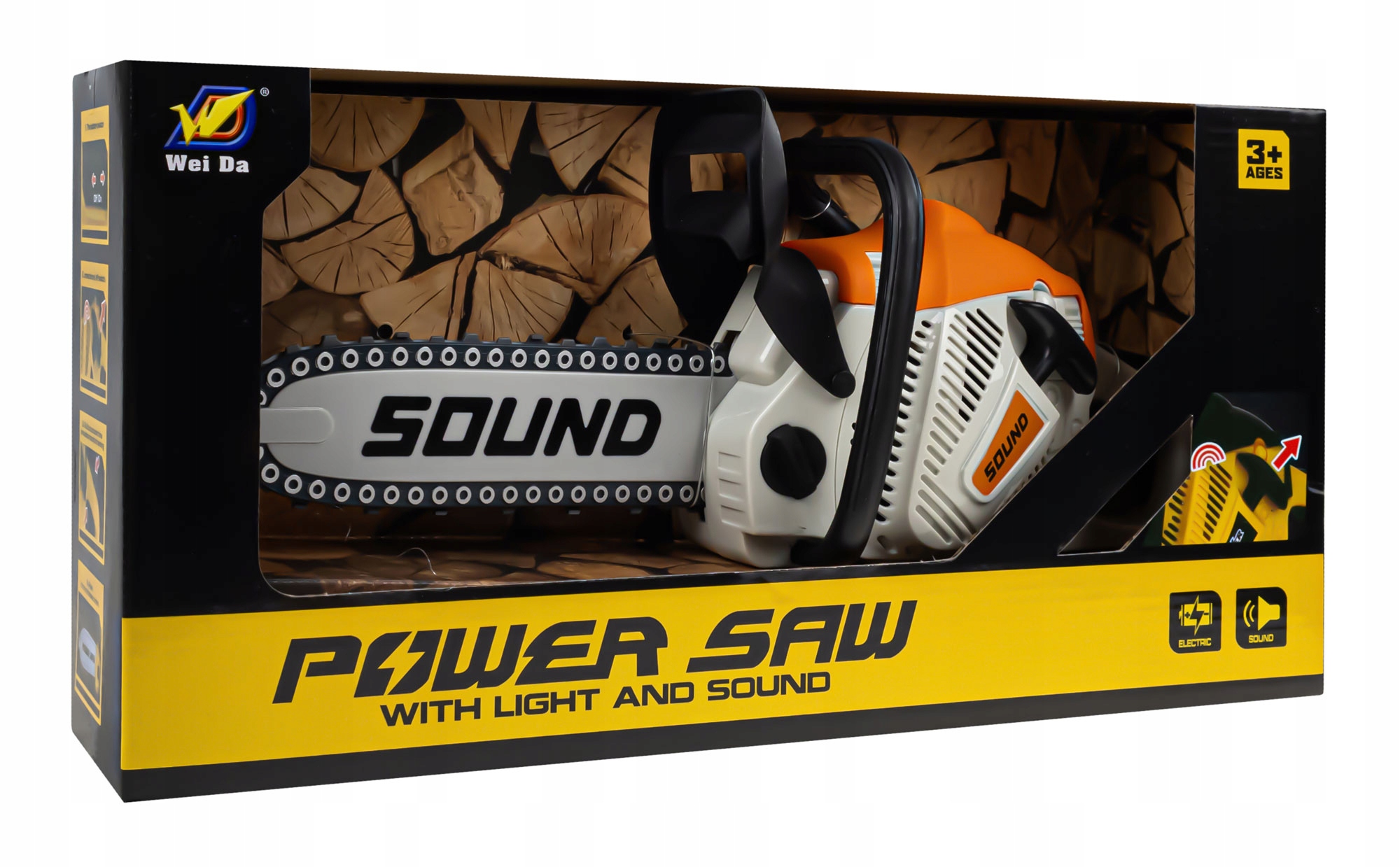 PIŁA ŁAŃCUCHOWA MOTOROWA SPALINOWA DLA DZIECI ZABAWKA NA BATERIE DŹWIĘK EAN (GTIN) 5903772589931