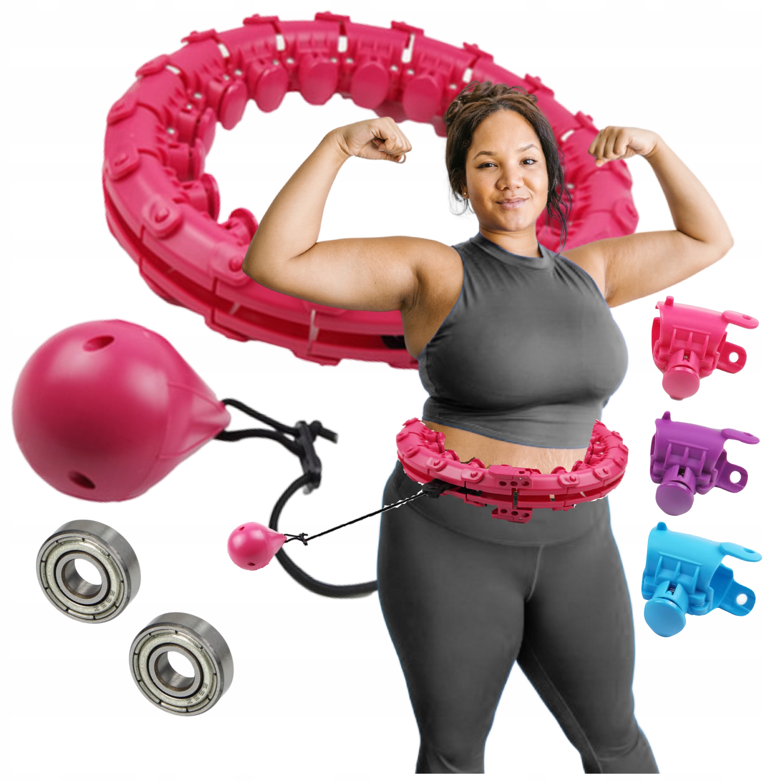 Smart Hula Hop Z Masażerem Obciażenie Plus Size 115cm w talii Trening Dom