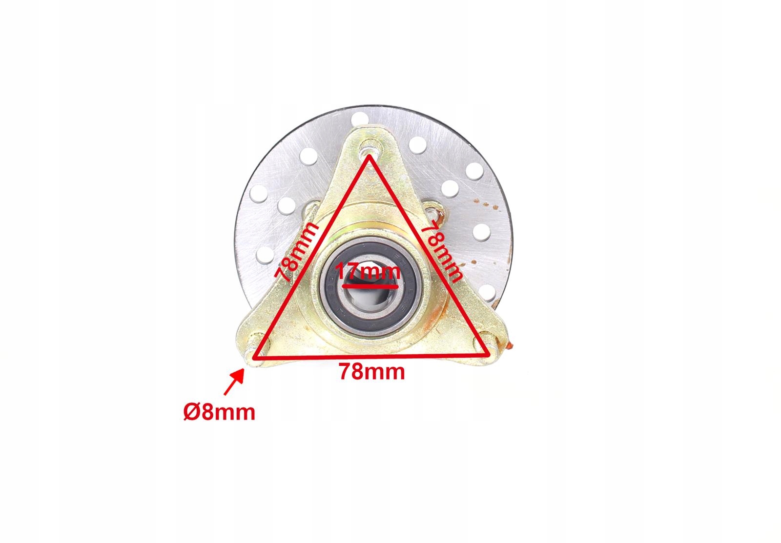11001444 - ПЕРЕДНЯЯ СТУПИЦА КОЛЕСА ATV 125 BOMBARDIER С ТОРМОЗНЫМ ДИСКОМ