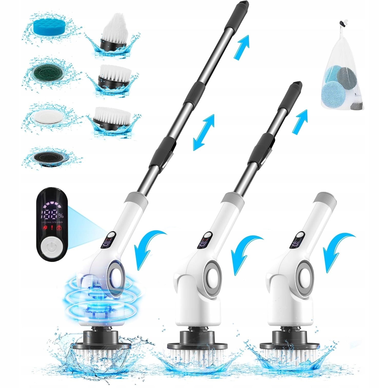 Levně Rotační Elektrický Čisticí Mop 9V1 Pro Domácnost A Auto