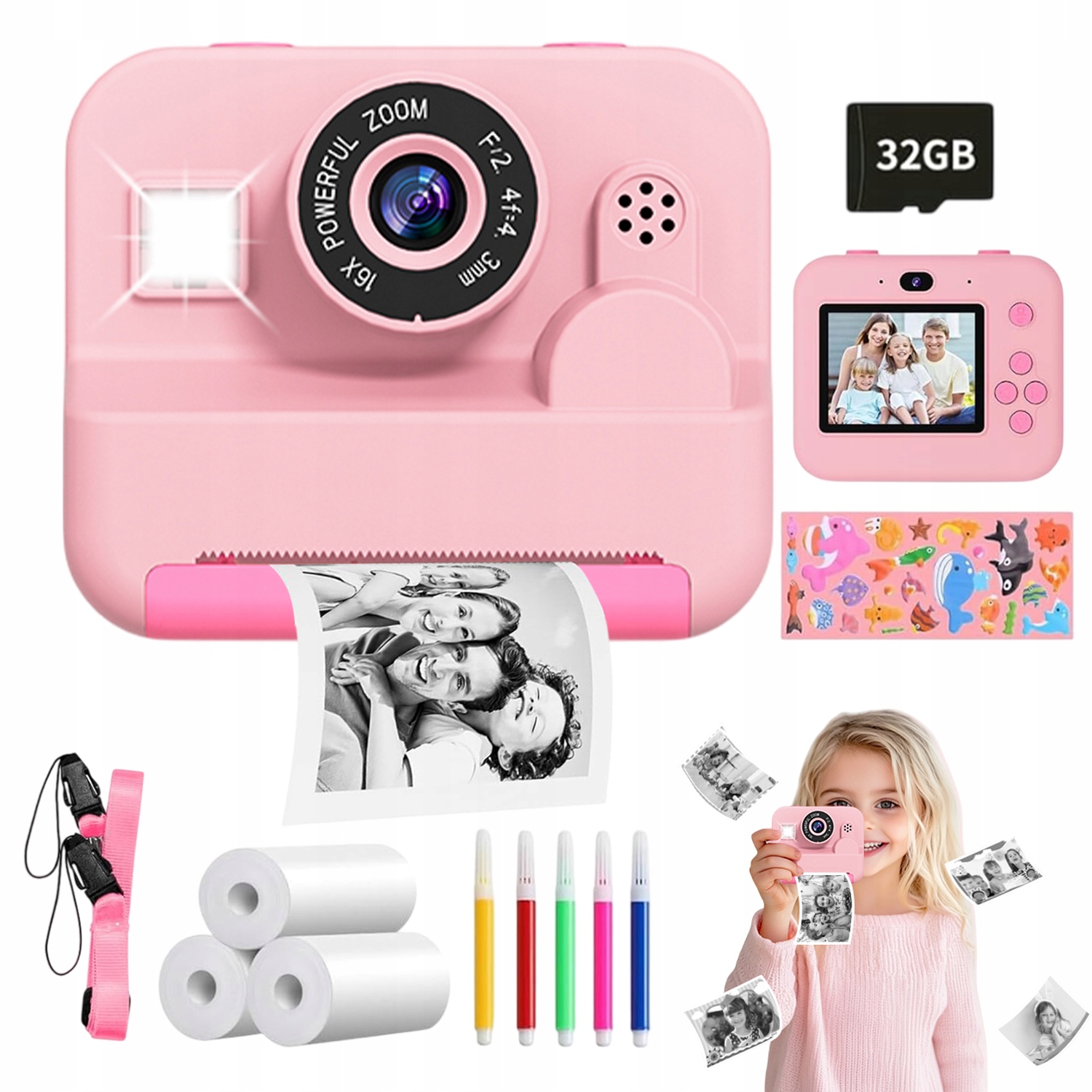 Fotoaparát Okamžitá Termotiskárna Pro Děti Dárek