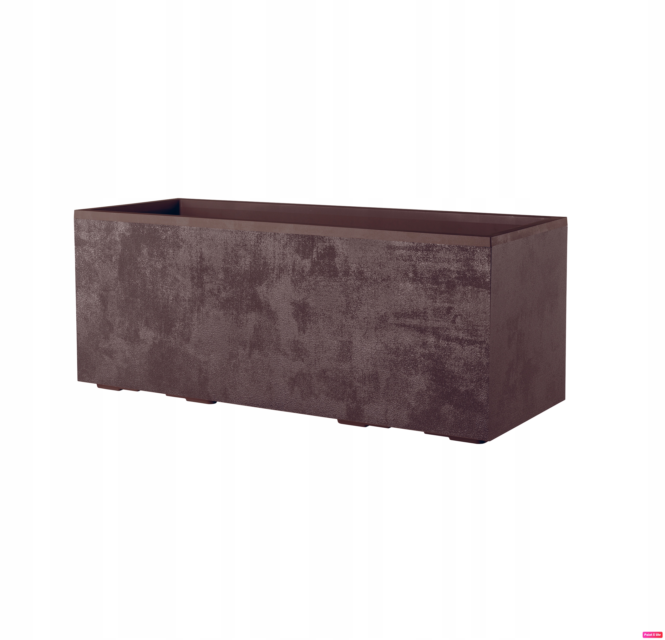 Donica duża Doniczka Prostokątna 99cm Deroma Millennium Brązowa na kółkach