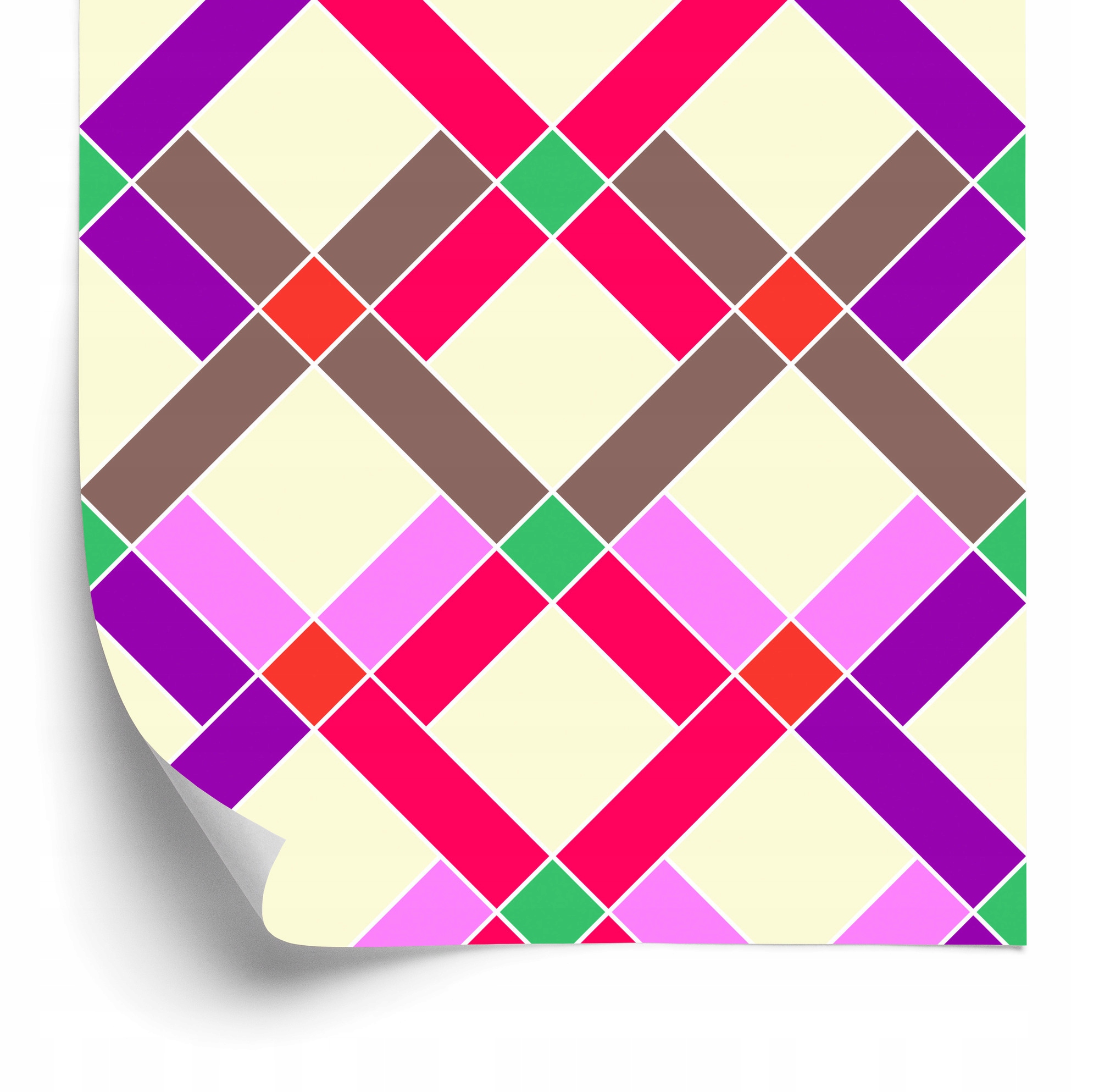 Geometrická tapeta Barevné Romby 50 x 1000 cm