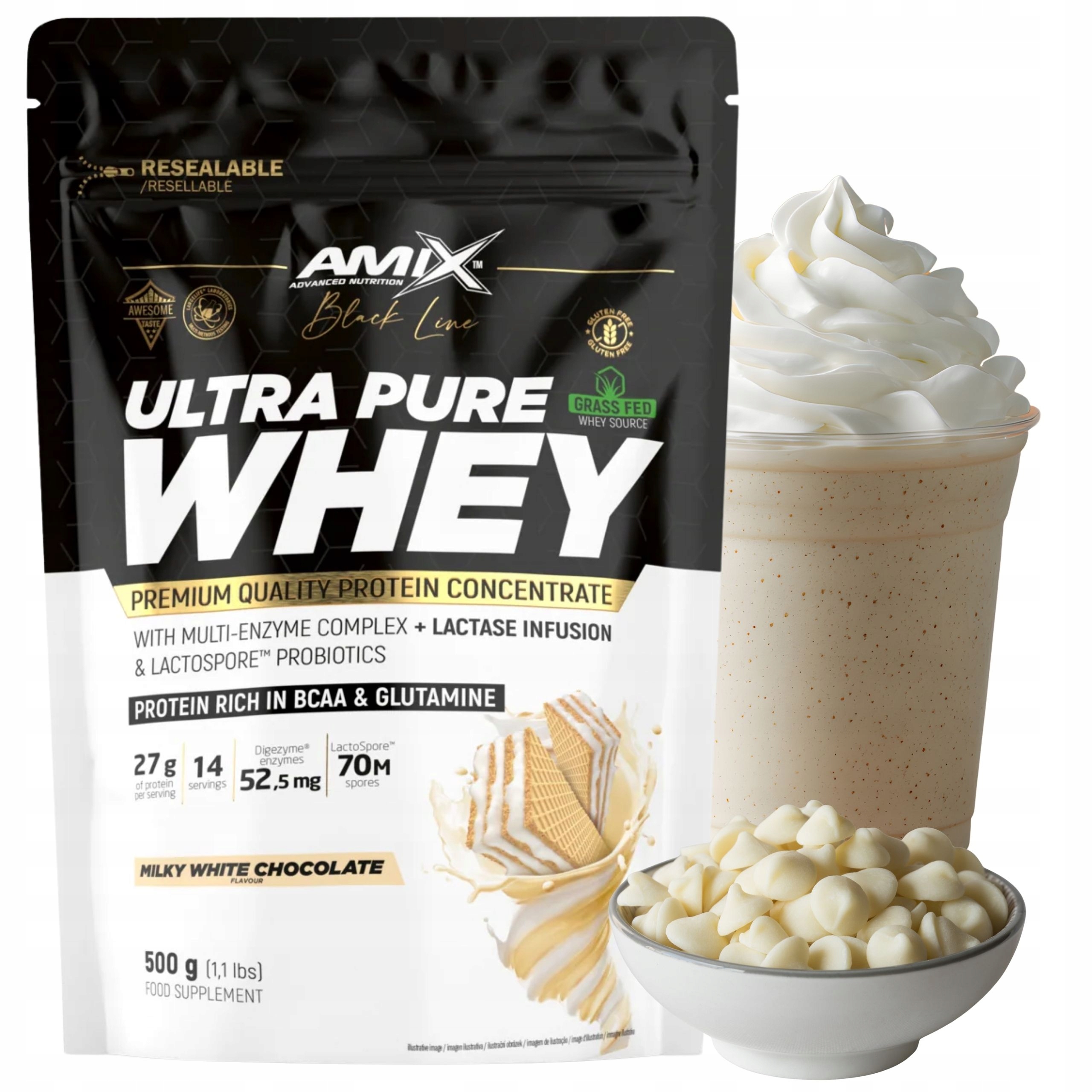 Syrovátkový Koncentrát Wpc Protein Pure Whey Digezyme Protein Bílá Čokoláda