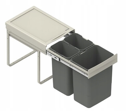 

Kosz Do Segregacji Śmieci 40L Z Mocowaniem Frontu