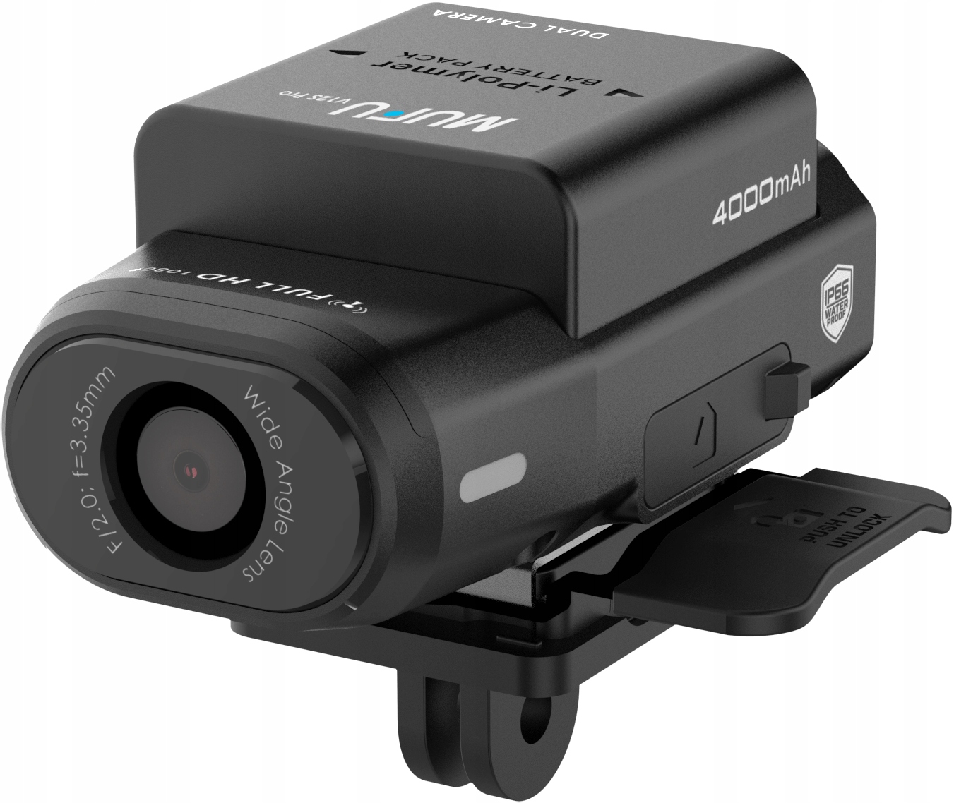 Videorekordér Mufu V12S Pro na motocykel 2x Dual Lens 1080p 30 snímok za sekundu 10 hodín