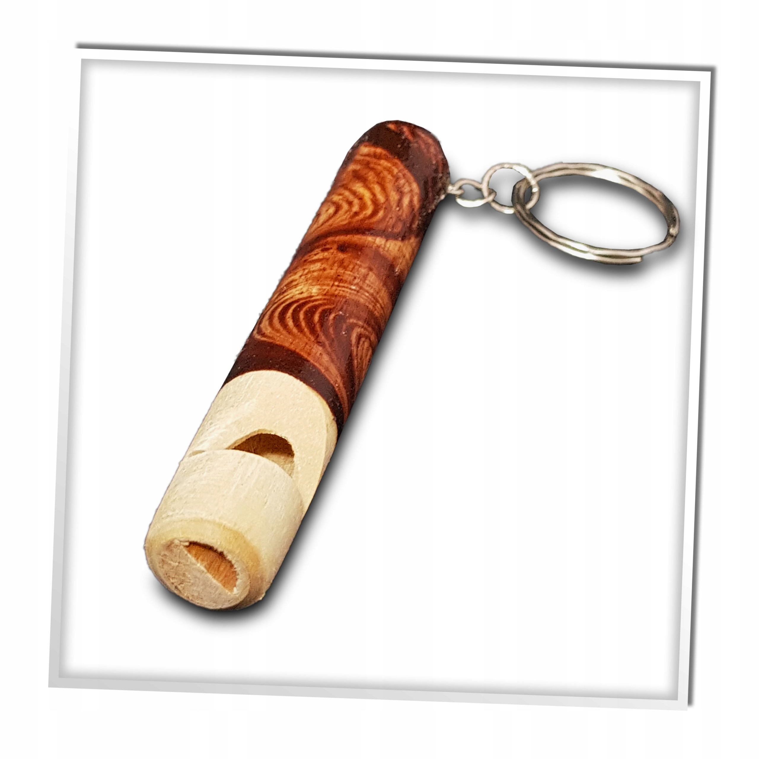 BRELOK GWIZDEK Z Drewna Lipy Brązowy RĘCZNIE RZEŹBIONY Odstraszacz Na Dziki Kod producenta 751