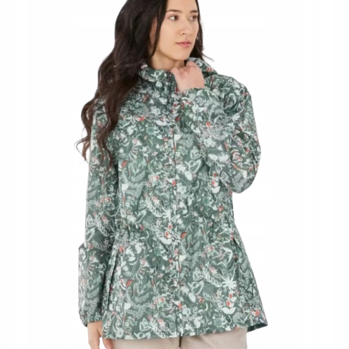 Kurtka Turystyczna Przeciwdeszczowa Wiatroodporna Hydrofobowa Damska XL