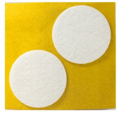 PODKŁADKA FILCOWA SAMOPRZYLEPNA fi 50 BIAŁA PODKŁADKI FILCOWE 2szt