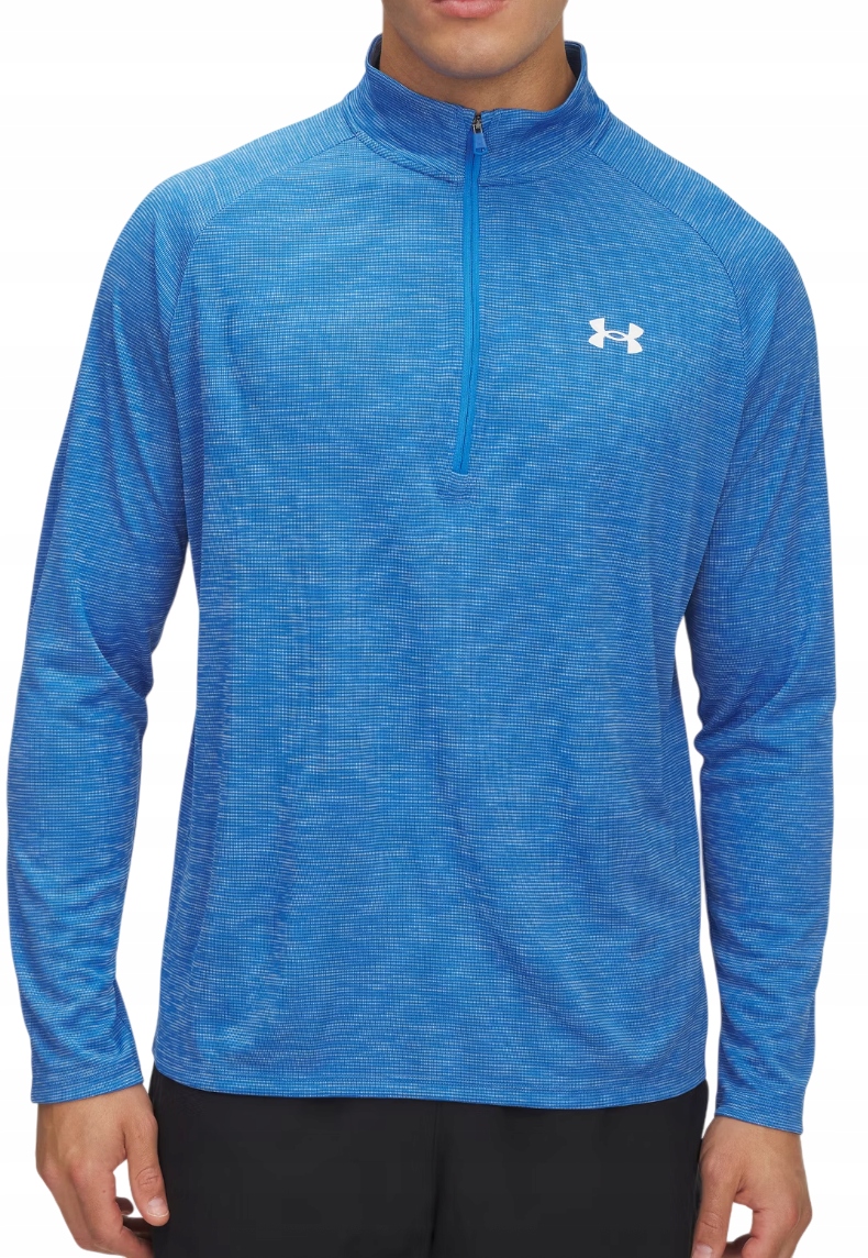 Koszulka Under Armour Tech Textured 1/2 Zip-BLU długi rękaw