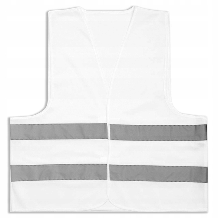 

Wysokiej jakości Biała kamizelka odblaskowa M-L