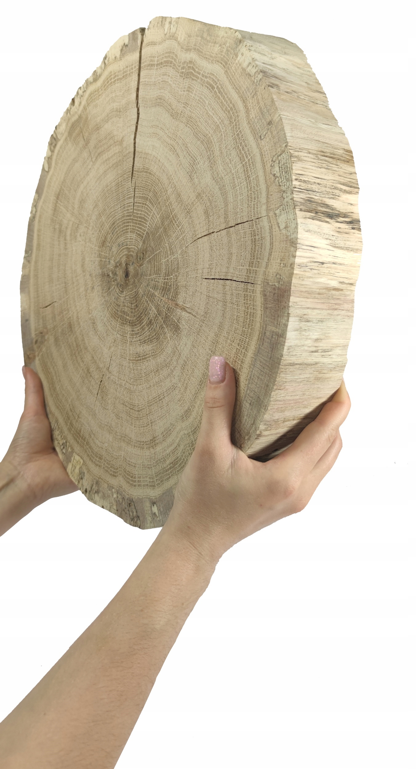 Dřevěný plát dubový plátek dubu broušený dřevěný kotouč 30-35cm gr.6