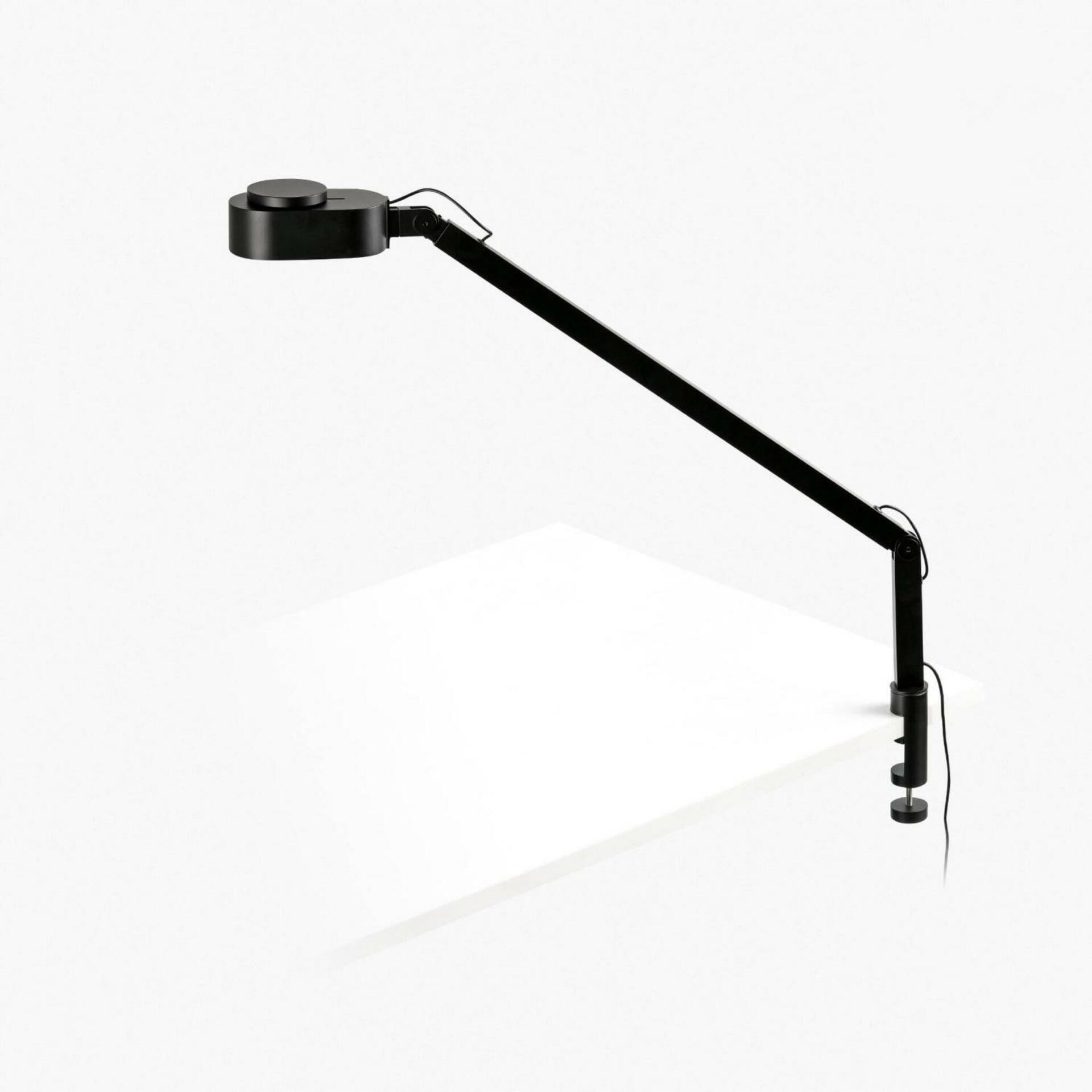 Faro Inviting stolná Led lampa s klipom, stmievateľná, čierna