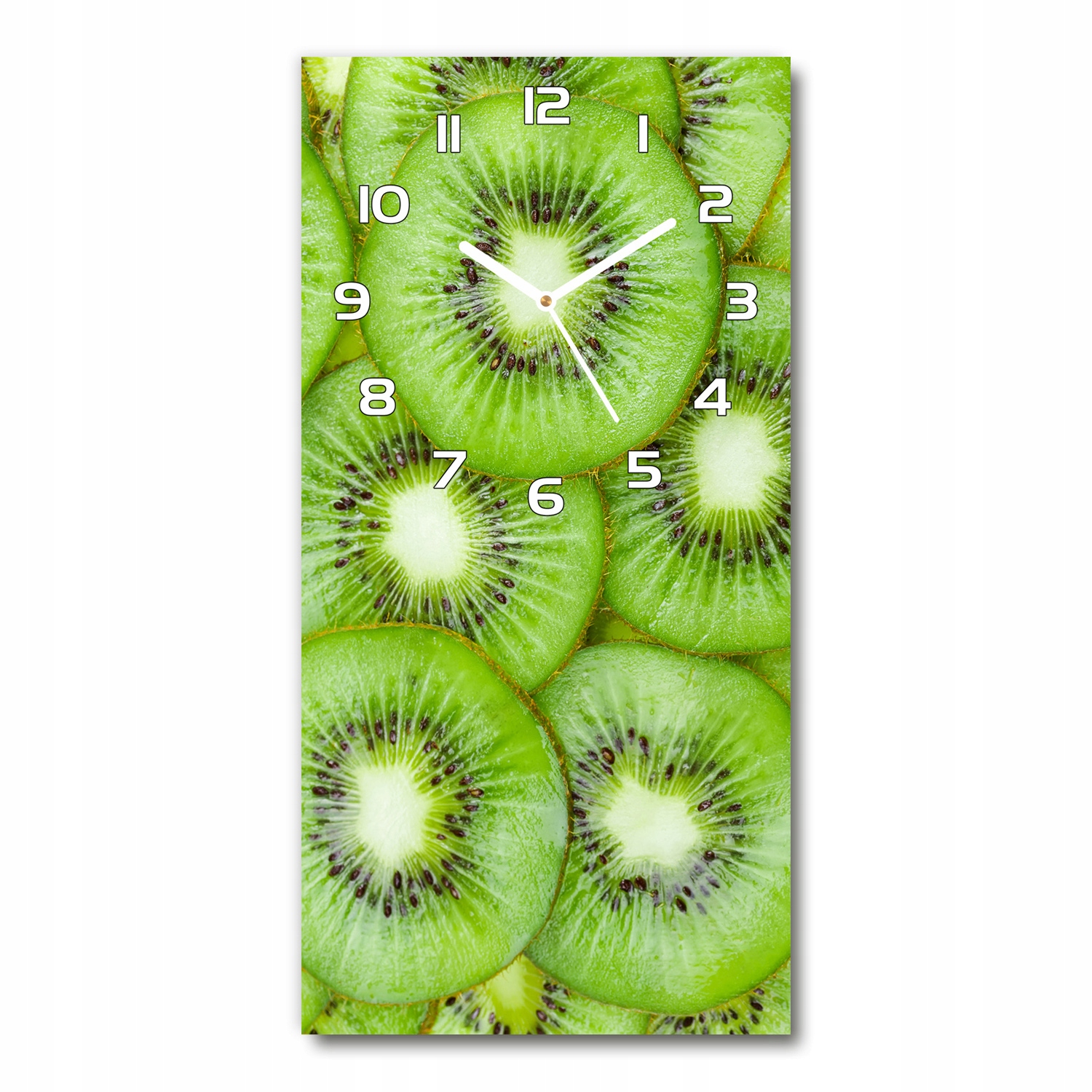 

Nowoczesny cichy zegar ścienny Kiwi 30x60 pionowy