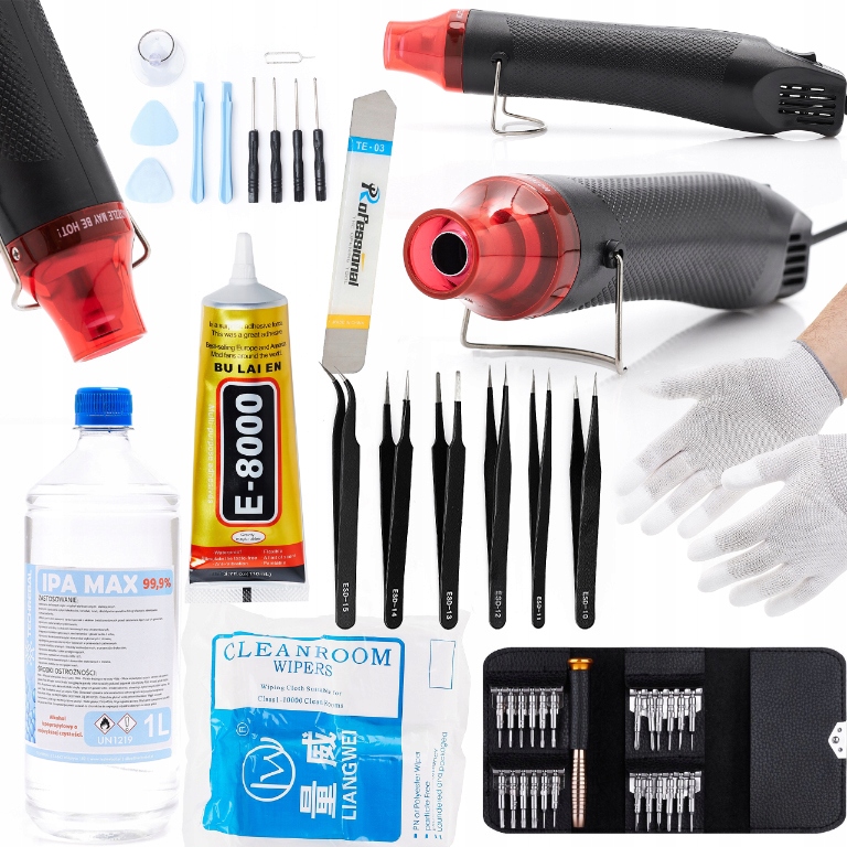 Sada XXL Pro Opravu Tabletů A Konzolí Notebooků Hot Air Lepidlo Ipa