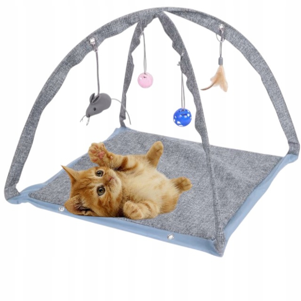 Levně Sada 4 hracích podložek pro Pro Kočky Pelíšek škrabadlo 54x54x36 cm, šedá