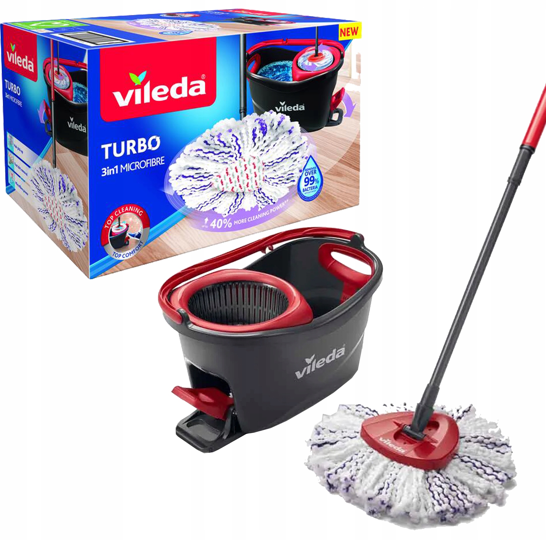 Levně Rotační mop Vileda Turbo 3v1 Microfibre Set