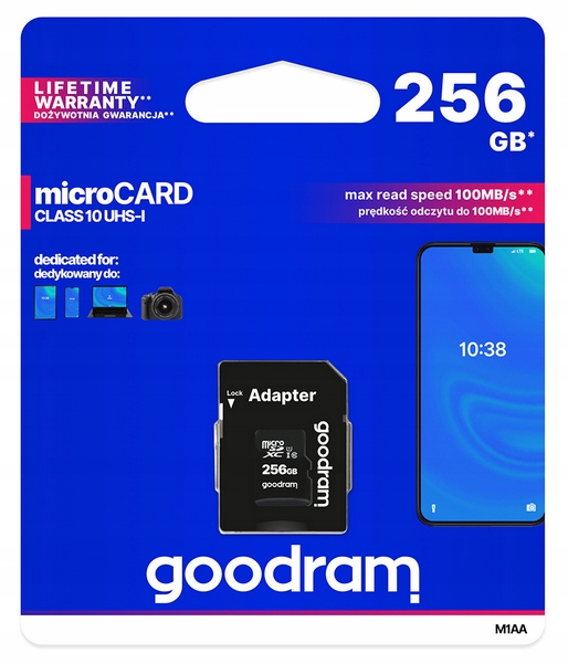 

Karta Pamięci Micro Sd 256GB Class 10 Uhs-i 100/10