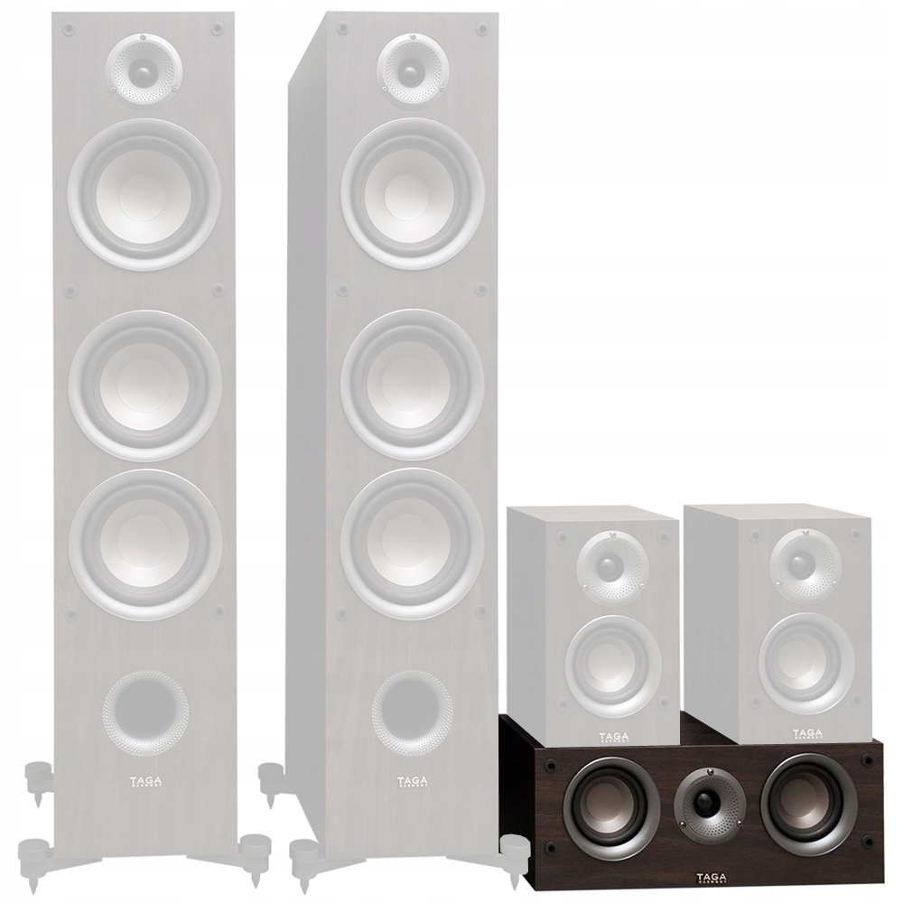 TAGA HARMONY TAV-507F+C+S ZESTAW KINA DOMOWEGO 5.0 Rodzaj subwoofera brak w zestawie