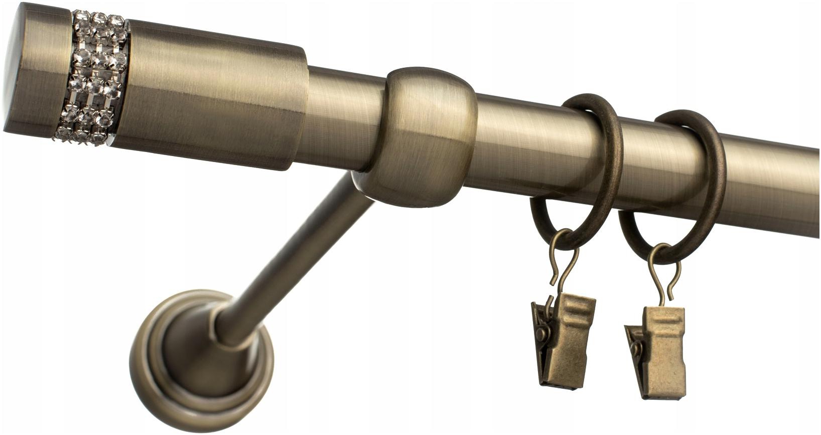 

Karnisz Pojedynczy Złoty Antyk 19mm 220cm