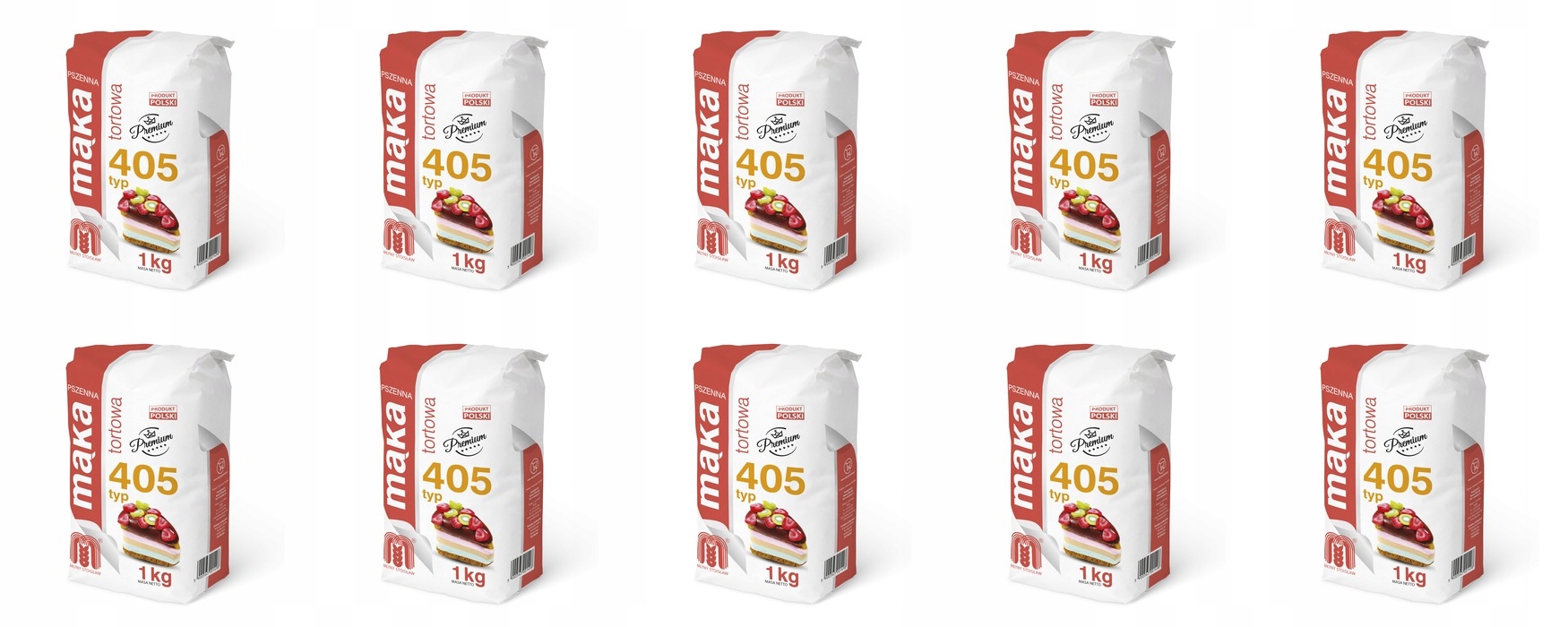 Levně 10 x 1 kg Młyny Stoisław Pšeničná mouka dortová 405
