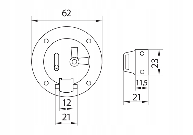 Zamek barkowy dokumenty szafka klucz brązowy Marka Zamki
