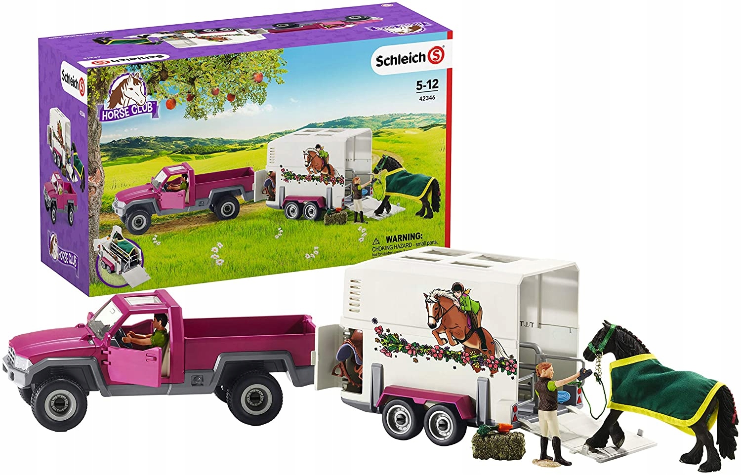 

Schleich 42346 Pickup z koniem i przyczepą