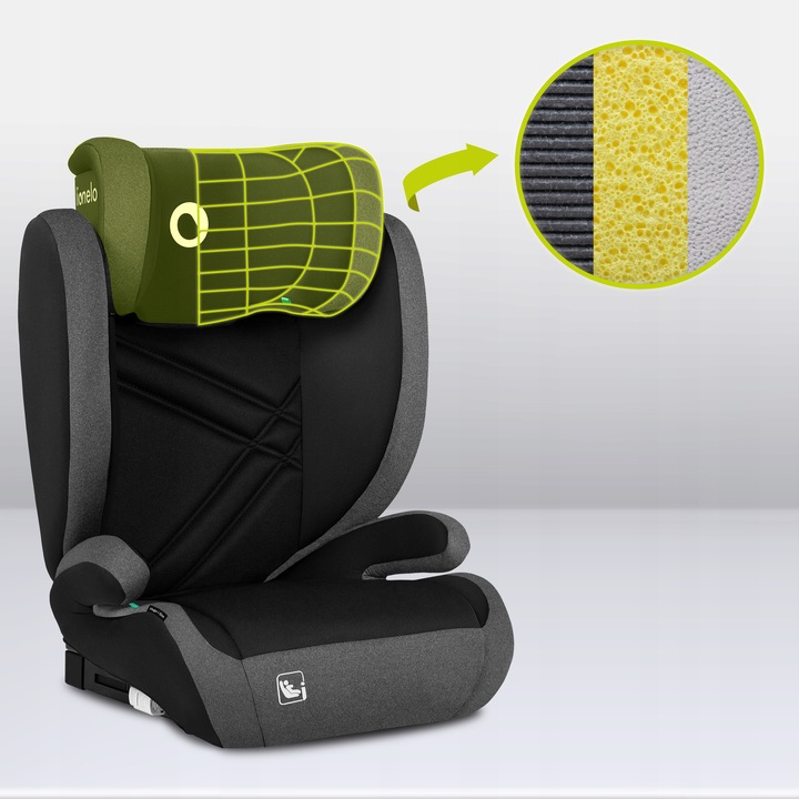 LIONELO FOTELIK SAMOCHODOWY HUGO I-SIZE ISOFIX PODSTAWKA SPORTY BLACK RED Model SPORTY BLACK RED