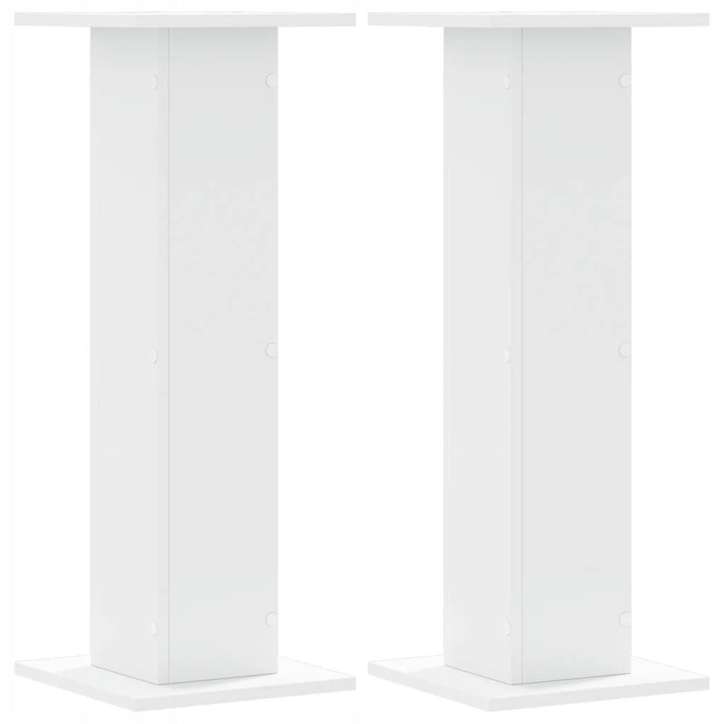 vidaXL Podstawki pod głośniki, 2 szt., białe, 30x30x80 cm