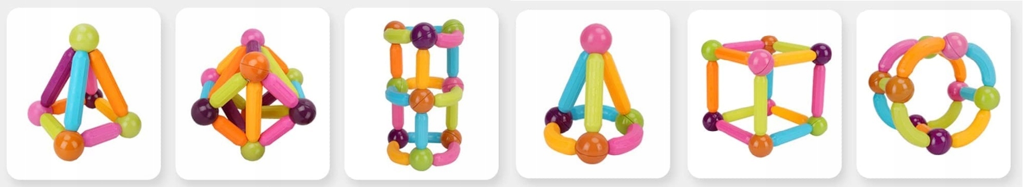 KLOCKI MAGNETYCZNE PATYCZKI Magnetic Sticks 40 elementów Wiek dziecka 3 lata +