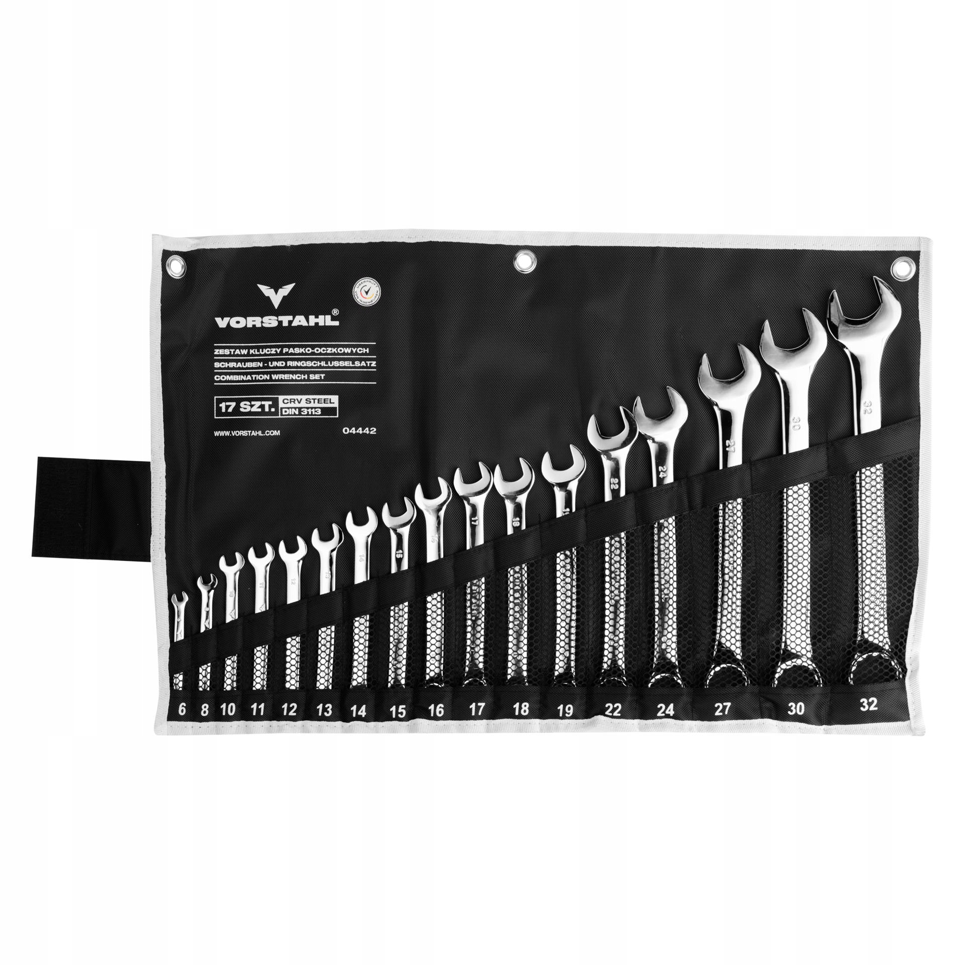 Zestaw kluczy płasko-oczkowych CrV Steel (kpl. 17szt.) 6 32 mm Vorstahl