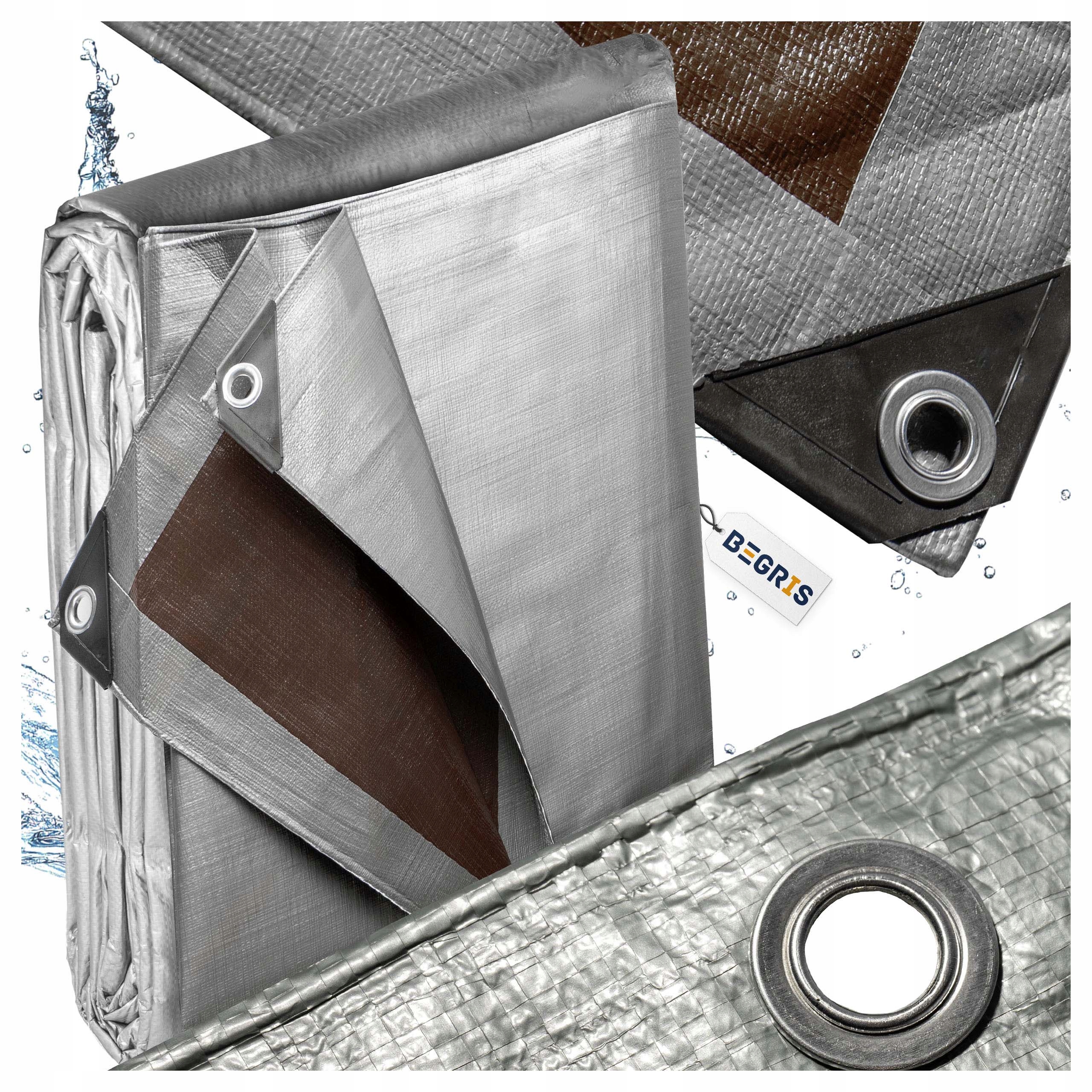 Plandeka 6X12 210G Płachta Gruba Mrozoodporna Uv Mocne Okrycie Wzmocniona